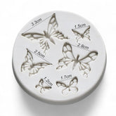 Molde Silicona Mariposas Surtidas x 6 Piezas